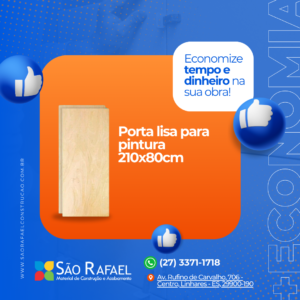 Porta lisa para pintura 210x80cm