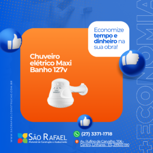 Chuveiro elétrico Maxi Banho 127v - Produto Site campanha