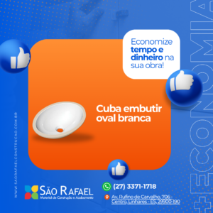 Cuba embutir oval branca